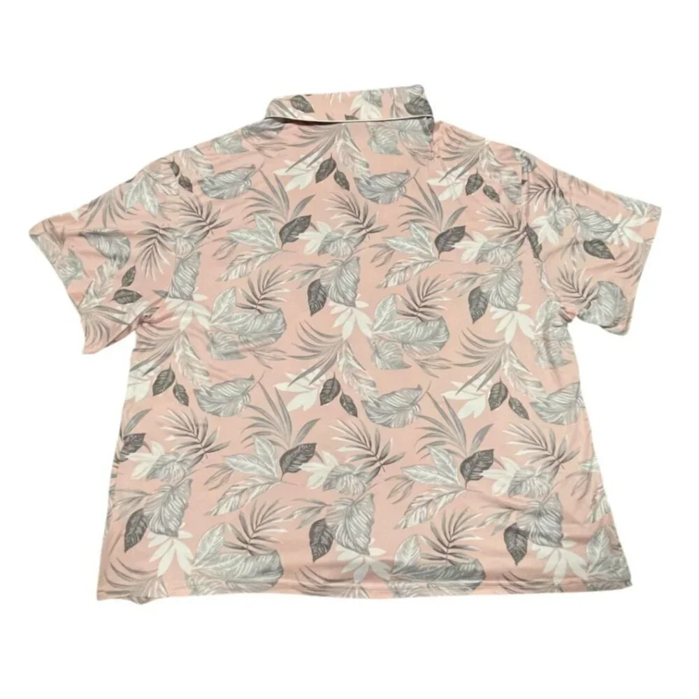 Tahari Pink/Silver Camp Shirt & Short Pajama Set SIZE-XL - Picture 4 of 13